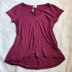 Burgundy Criss Cross Top